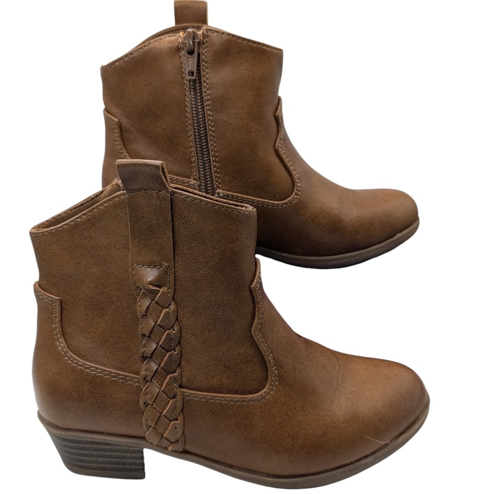Sonoma Ankle Boots Brown Zipped Memory Foam‎ Goods For Life Girls Thirteen SEE